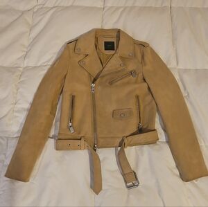 NWOT Pinko Suede Moto Jacket